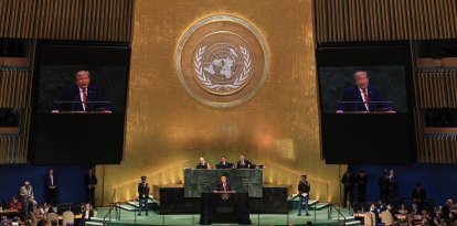 El presidente estadounidense Donald Trump se dirige a la 81.ª Asamblea General de las Naciones Unidas