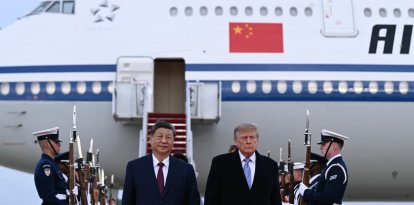 Donald Trump y Xi Jinping en la base Andrews en Maryland