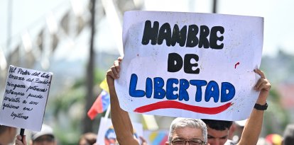 Imagen de una de las manifestaciones en Caracas