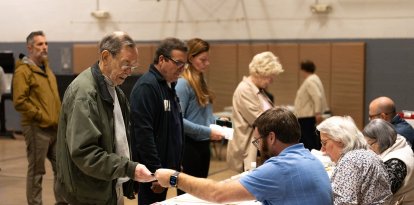 Centro de votación en Columbus, Ohio/ Megan JELINGER