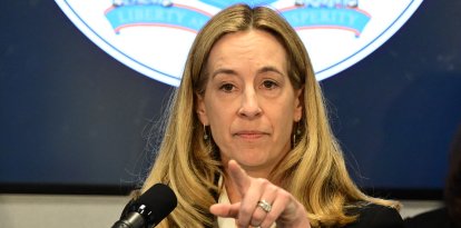 Mikie Sherrill en Newark, Nueva Jersey/ Kyle Mazza