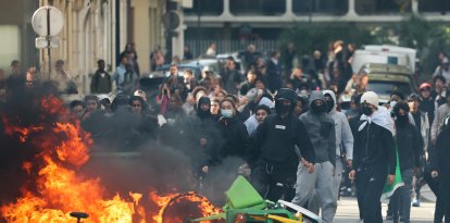 Protestas cerca de la Place de la Nation, en París