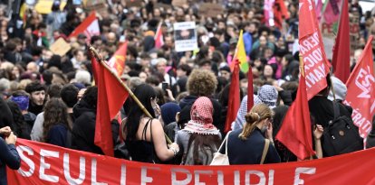 Protestas en Francia-Imagen de Archivo