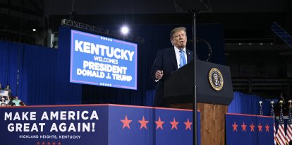 Donald Trump en Highland Heights, Kentucky/ Brendan SMIALOWSKI