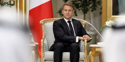 Emmanuel Macron en Abu Dhabi, este 19 de octubre.