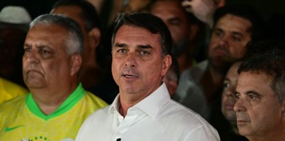 El senador brasileño de derecha y candidato presidencial por el Partido Liberal (PL), Flavio Bolsonaro,