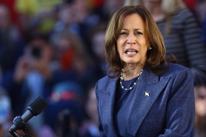 Kamala Harris, en un mitin