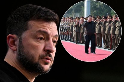 Volodímir Zelenski. Kim Jong Un, con tropas norcoreanas