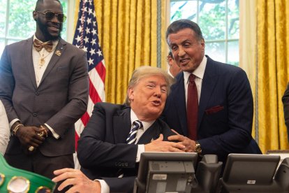 Trump y Stallone, en la Casa Blanca