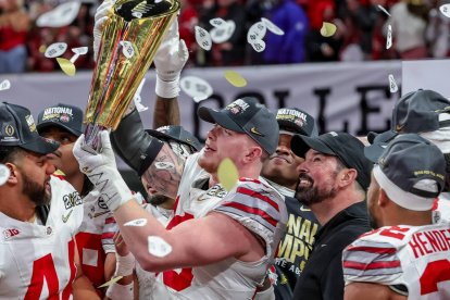 Ohio State Buckeyes, celebrando el título