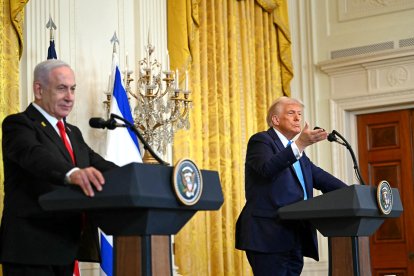 El presidente Donald Trump y el primer ministro israelí Benjamín Netanyahu en la Casa Blanca
