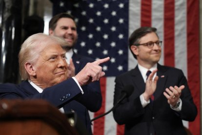 Trump durante la sesión conjunta del Congreso/ Win McNamee