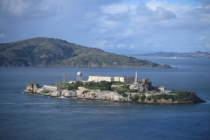 Vista aérea de la prisión de Alcatraz