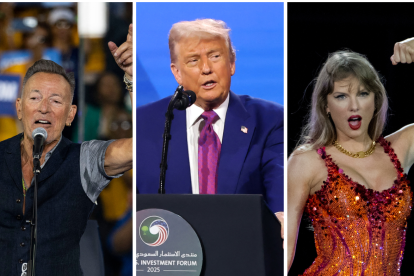 Trump se va contra los artistas Bruce Springsteen y Taylor Swift