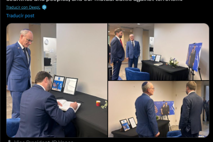 Vance en la Embajada de Israel