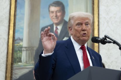 Trump en el Salón Ovál/ Chris Kleponis