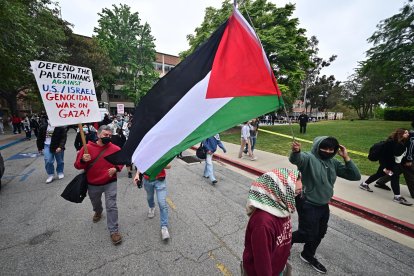 Pro-Palestinian students protest at the University of California (UCLA)