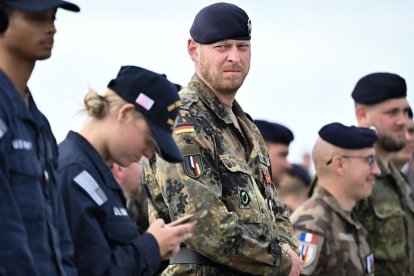 Un miembro del Ejército alemán-Imagen de Archivo