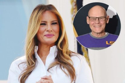 Melania Trump y James Carville