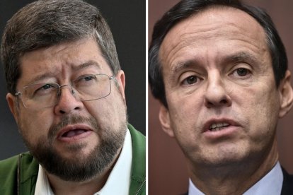 Candidatos presidenciales de Bolivia: Samuel Doria Medina (I) y Jorge Quiroga (D)