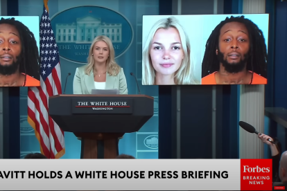 La secretaria de prensa de la Casa Blanca, Karoline Leavitt