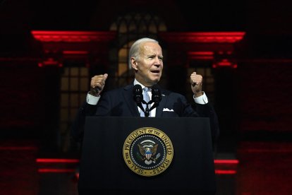 US President Joe Biden speaks about the soul of the nation