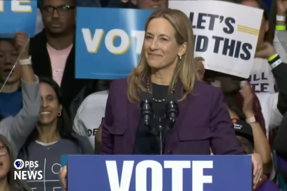 Sherrill durante un acto de campaña/ Edit a partir de captura de pantalla