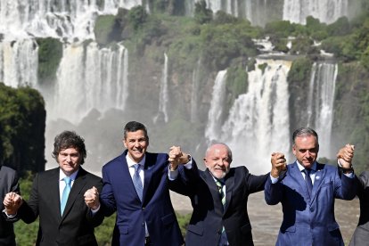 Javier Milei junto a otros líderes del Mercosur/ Evaristo Sa