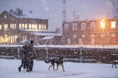 Tormenta invernal en Boston - Imagen de Archivo