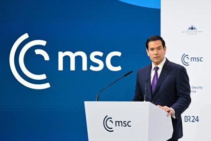 El secretario de Estado estadounidense, Marco Rubio, interviene en la Conferencia de Seguridad de Múnich
