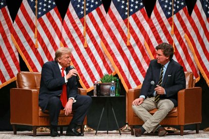Donald Trump y Tucker Carlson en una imagen de archivo
