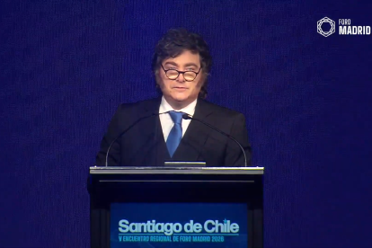 El presidente Javier Milei en El Foro Madrid