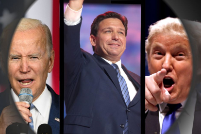 Joe Biden, Ron DeSantis, Donald Trump