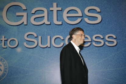 Bill Gates, cofundador de Microsoft, durante una conferencia en una universidad norteamericana. Imagen de archivo.