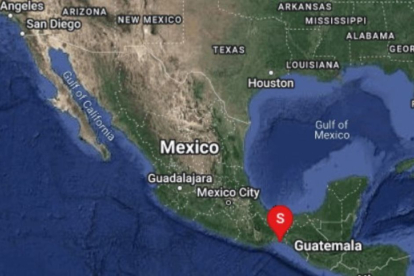 Zona del terremoto registrado en México