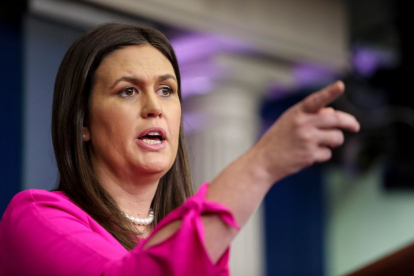 La gobernadora de Arkansas, Sarah Huckabee Sanders.