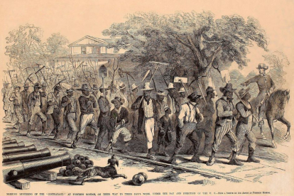 Esclavitud en Esatdos Unidos antes de su abolición en 1865. Imagen de archivo.