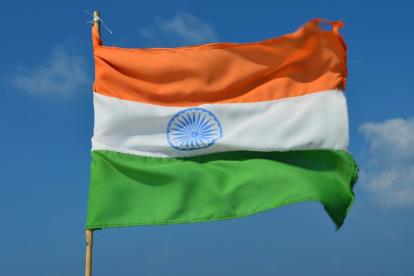 Imagen de la bandera de la India. El país pronto podría pasar a denominarse únicamente 'Bahrat'.