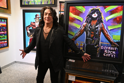 Paul Stanley of KISS at the Wentworth Gallery as he presents a collection of his artwork.