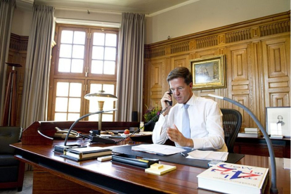 Mark Rutte en su despacho.