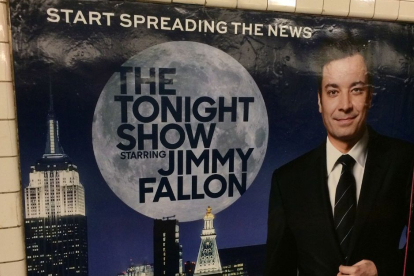 Cartel publicitario de 'The Tonight Show starring Jimmy Fallon', el programa nocturno de la NBC.