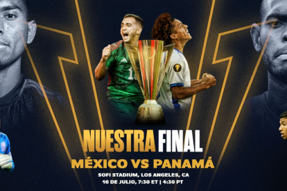 Anuncio de la final de la Copa Oro 2023 entre México y Panamá