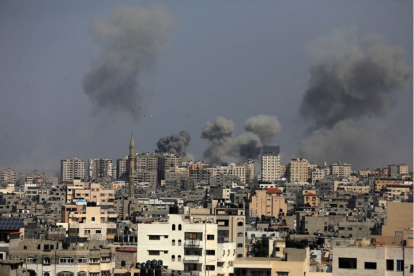 Bombardeos sobre la ciudad de Gaza