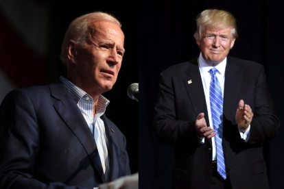 Joe Biden (i) y Donald Trump (d) / Collage con fotos de Wikimedia Commons; Gage Skidmore