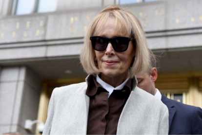 E. Jean Carroll, a su salida del Tribunal.