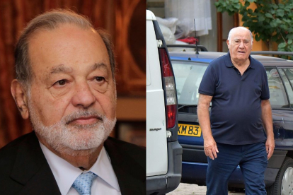 Carlos Slim Helú  y Amancio Ortega, los dos hispanos más ricos del planeta, según la revista Forbes.