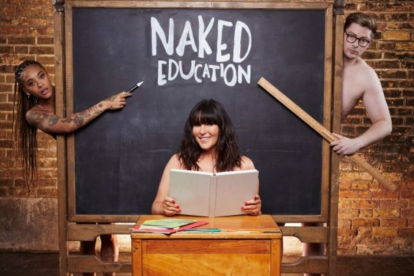 Cartel promocional del programa 'Naked education' de Channel 4.