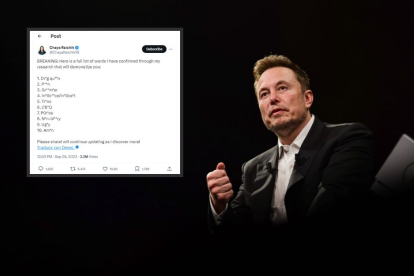 Elon Musk durante un discurso