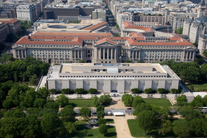 Vista aérea del National Museum of American History, donde se realizó la muestra 'Presente'.
