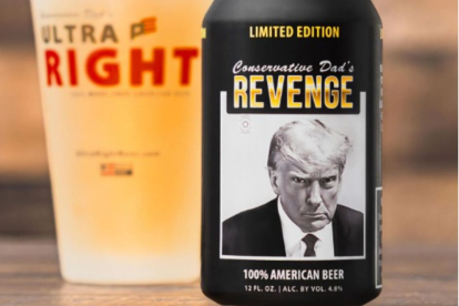 Beer with Trump mugshot